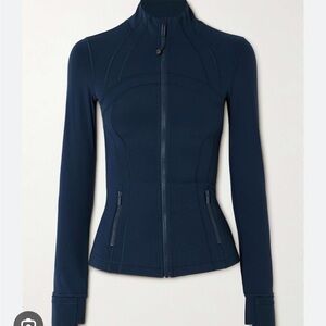 Lululemon Define Jacket in navy blue.